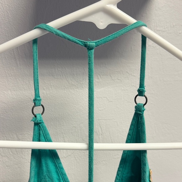 Free People Turquoise Dress with Floral Details - Picture 6 of 10